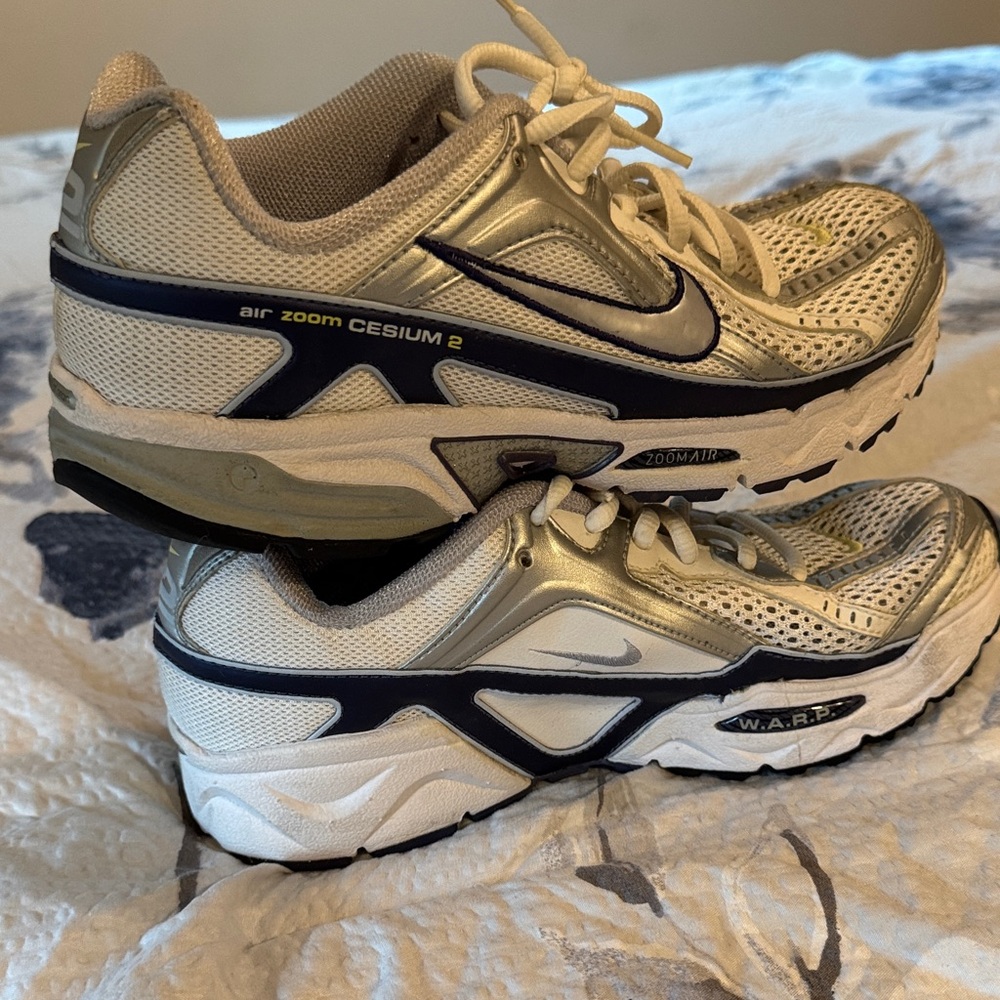 Nike Air Zoom Cesium 2 Silver and Navy Shoes